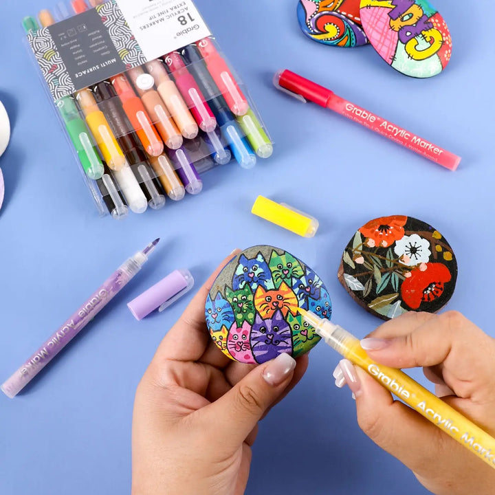 Extra Fine Tip Acrylic Paint Marker Set of 18