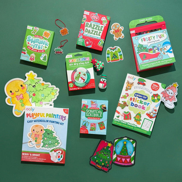 Razzle Dazzle Mini DIY Gem Sticker Kit - Jingle & Joy - 8 Stickers