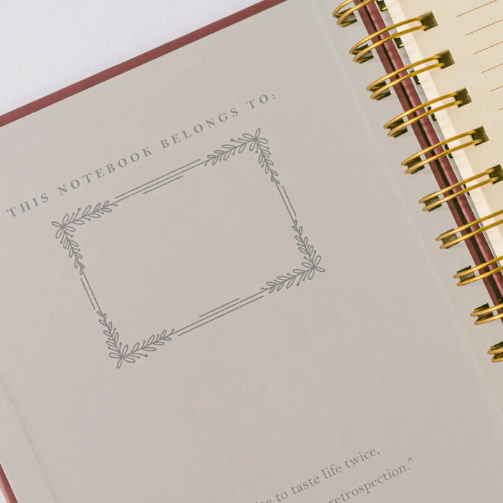 Floral Greek Vase Spiral Notebook