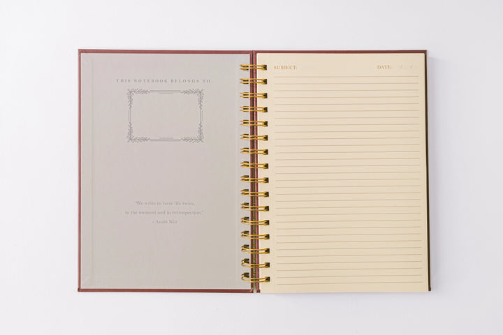 Floral Greek Vase Spiral Notebook
