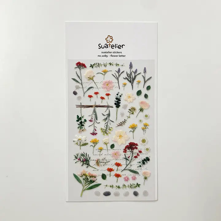 Sticker Sheet - Flower Letter