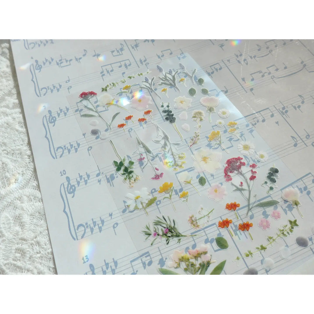 Sticker Sheet - Flower Letter