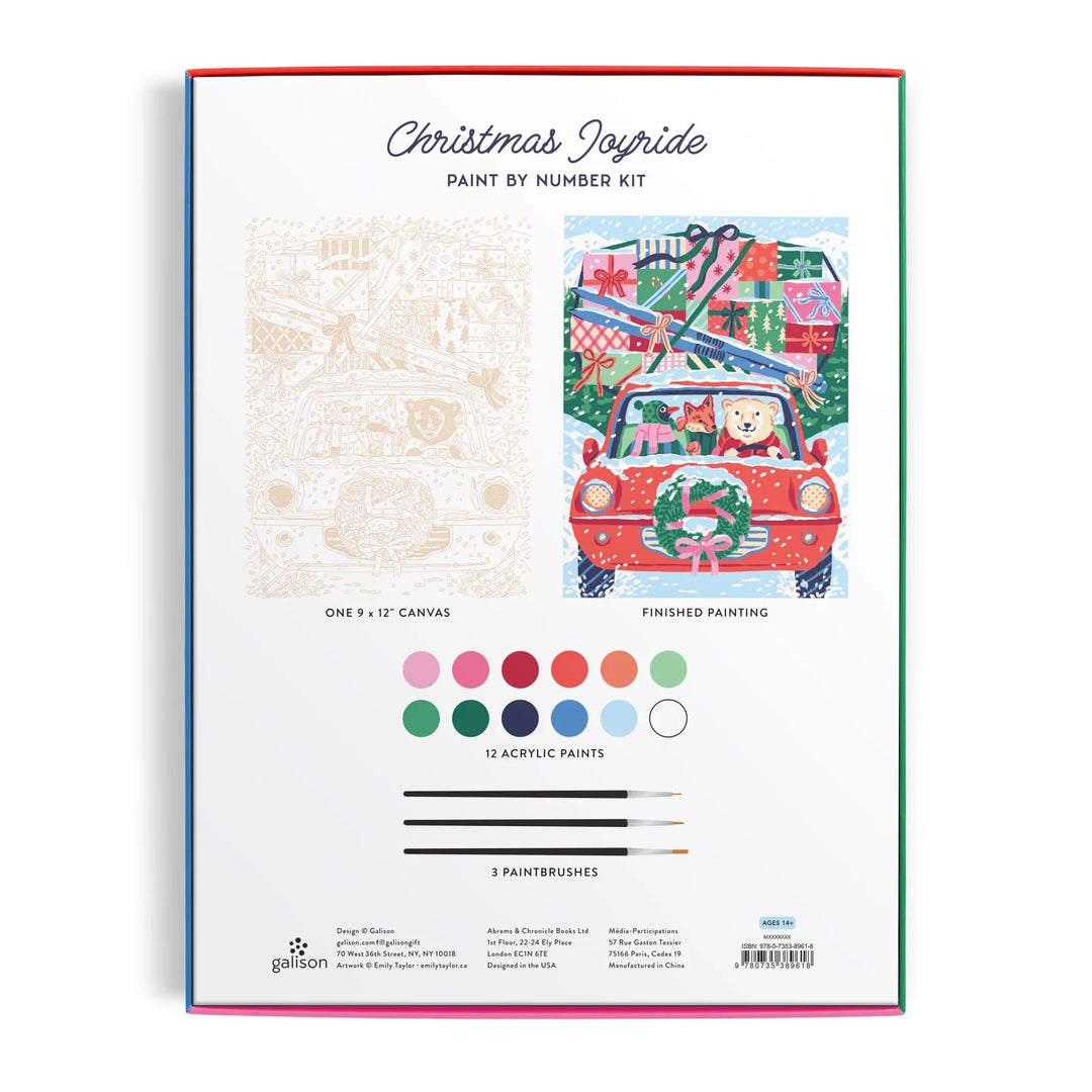 Paint By Number 9 x 12 Christmas Joyride