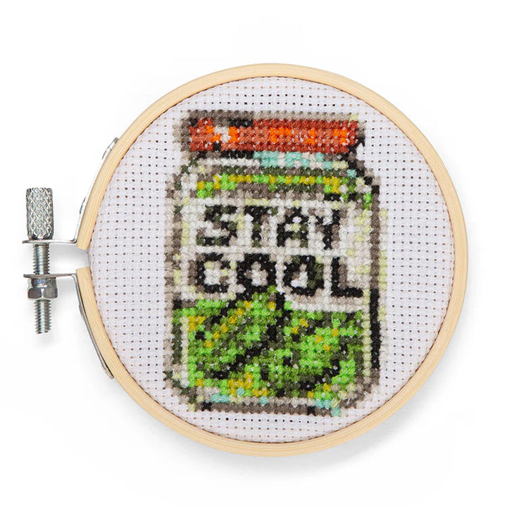 Mini Cross Stitch Embroidery Kit - Pickle