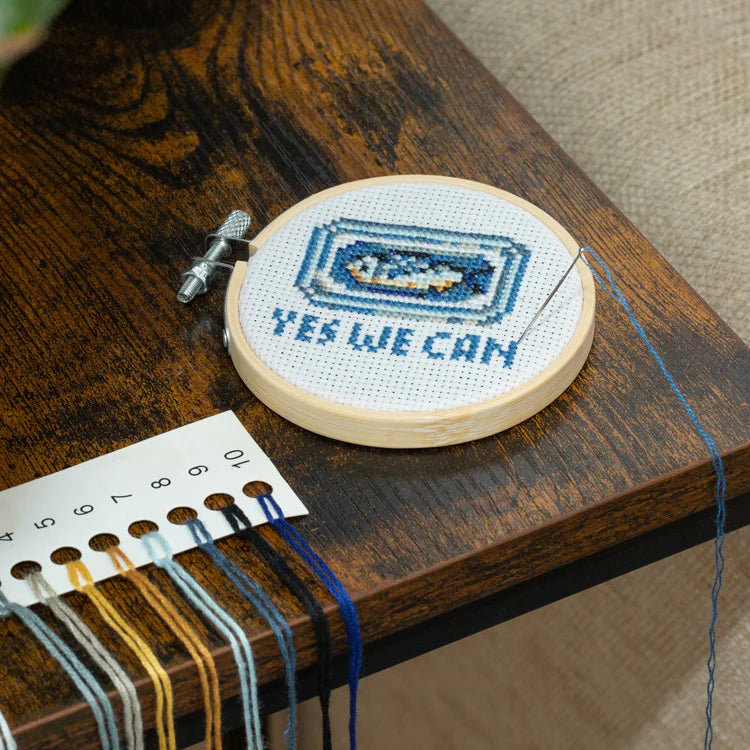 Mini Cross Stitch Embroidery Kit - Sardine