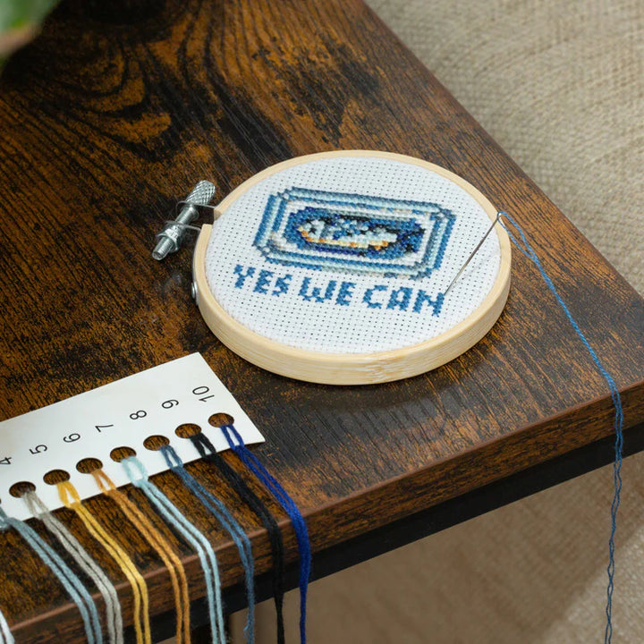 Mini Cross Stitch Embroidery Kit - Sardine