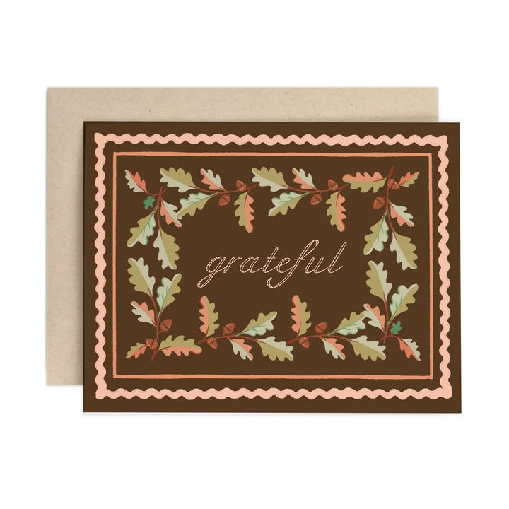 Grateful Oak Frame Card