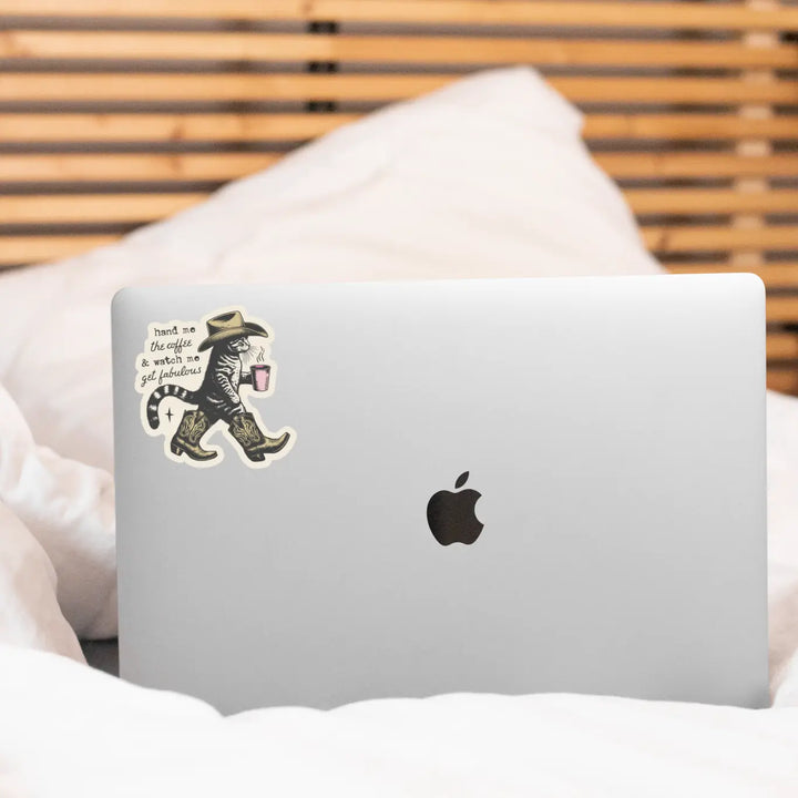 Hand Me Coffee Get Fabulous Sticker