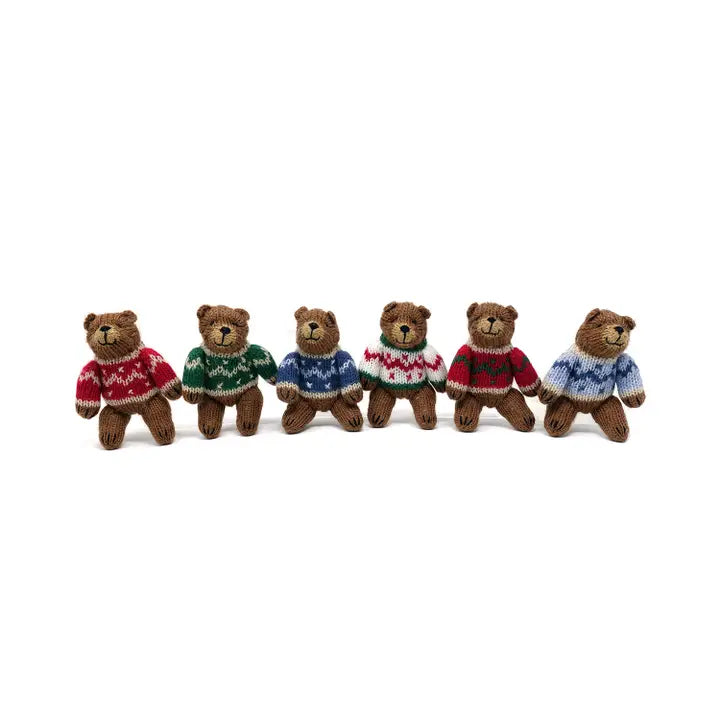 Brown Bear Holiday Sweater Ornament