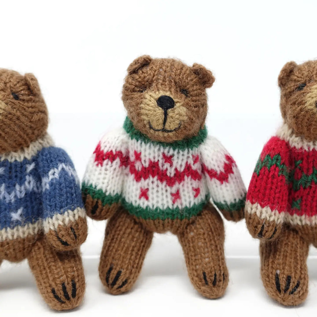 Brown Bear Holiday Sweater Ornament