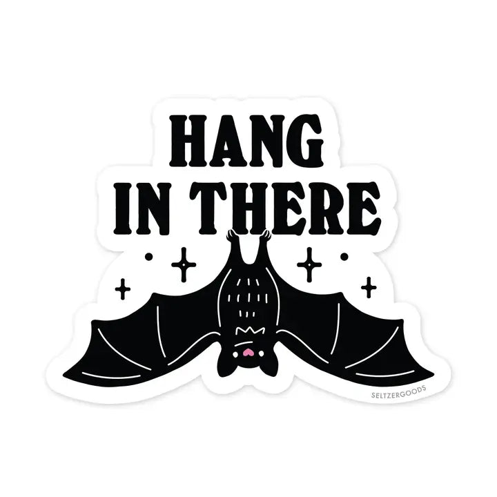 Hang in There Bat Sticker