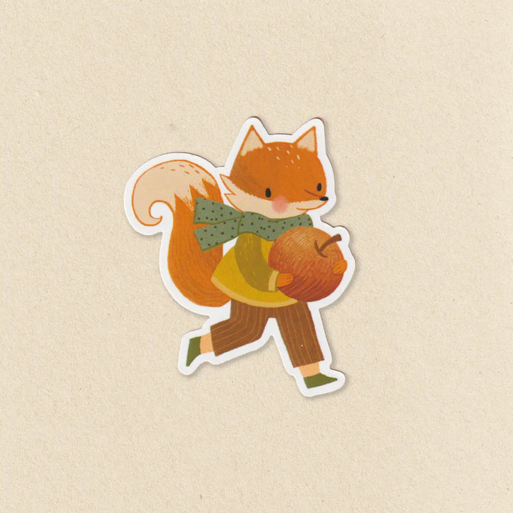 Harvest Fox & Apple Sticker