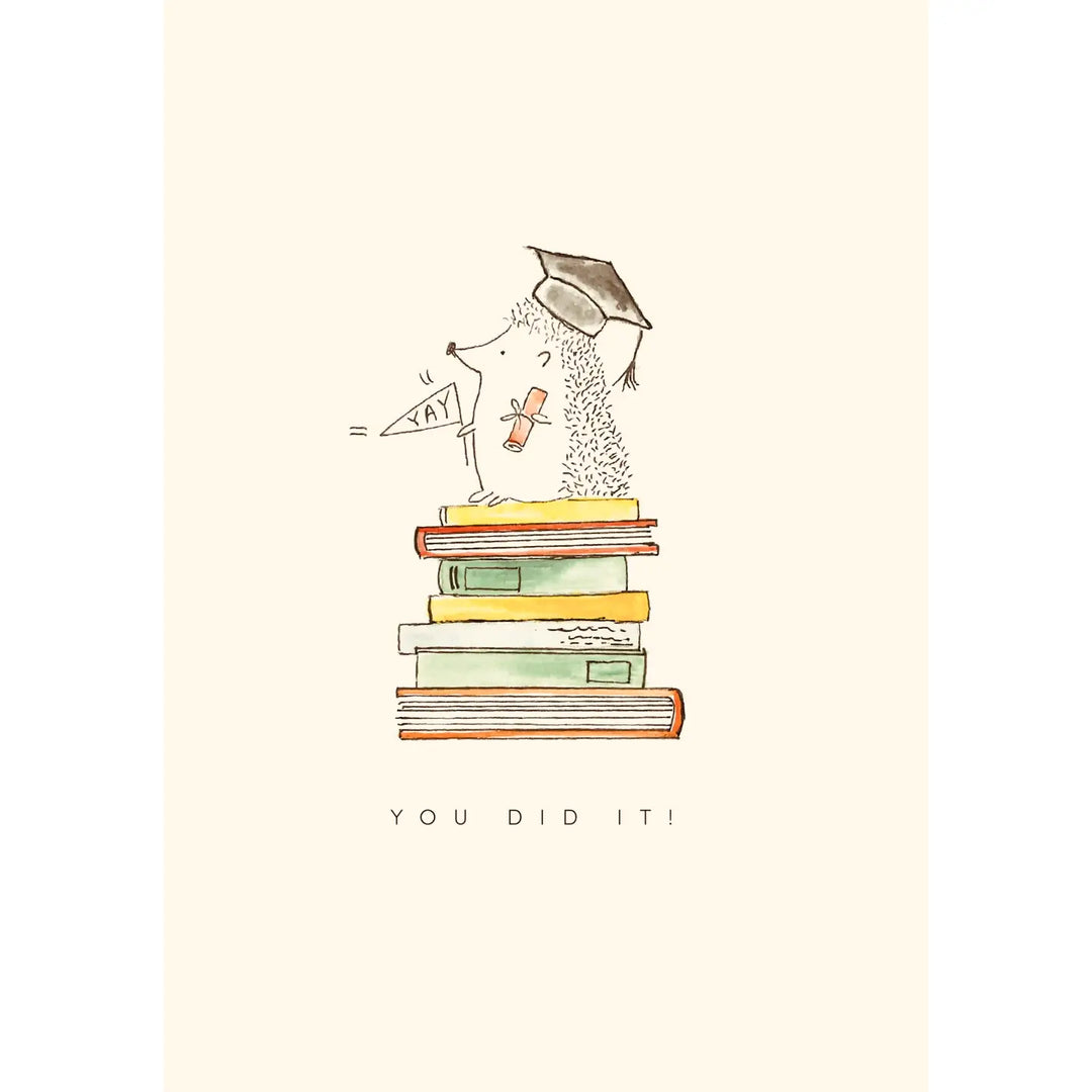 Hedgehog Graduation Card