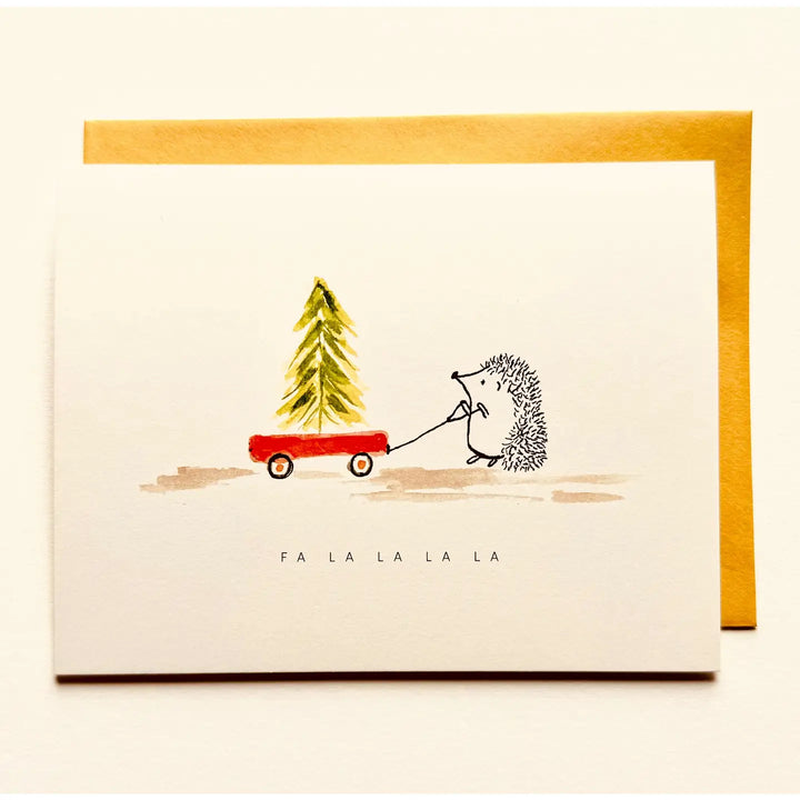 Hedgehog Fa La La Holiday Card