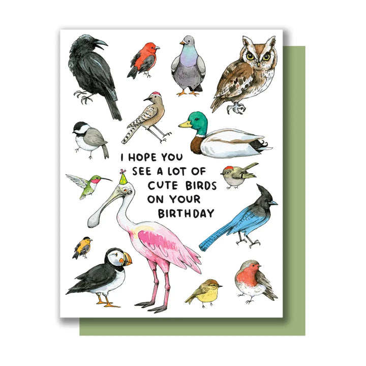 Hope You See A Lot of Cute Birds On Your Birthday Card