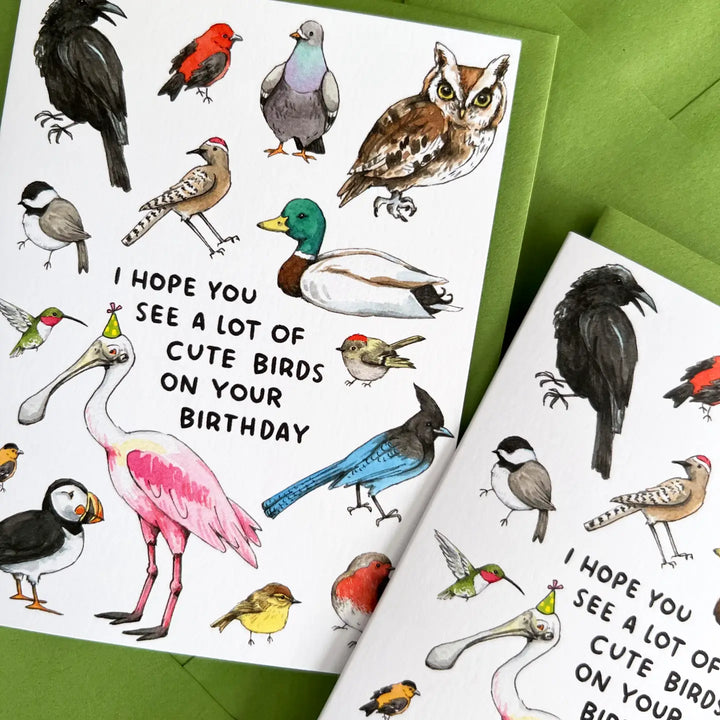 Hope You See A Lot of Cute Birds On Your Birthday Card