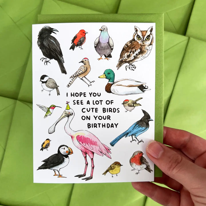 Hope You See A Lot of Cute Birds On Your Birthday Card