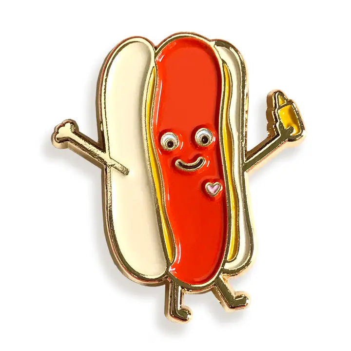 Hot Dog Enamel Pin