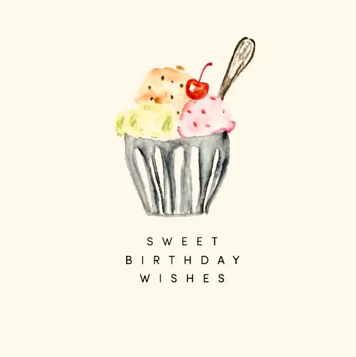 Ice Cream Birthday Card