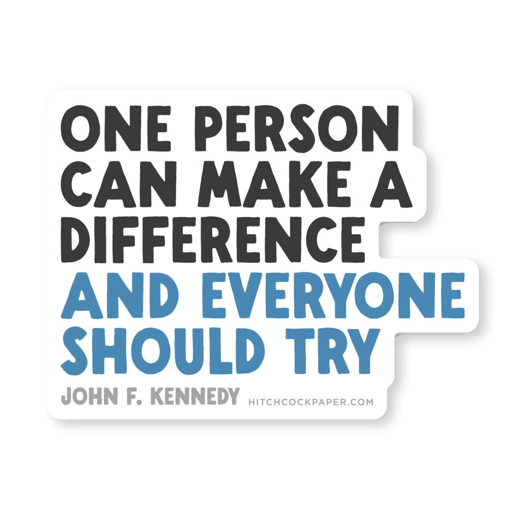 JFK One Person Sticker – Hitchcock Paper Co.