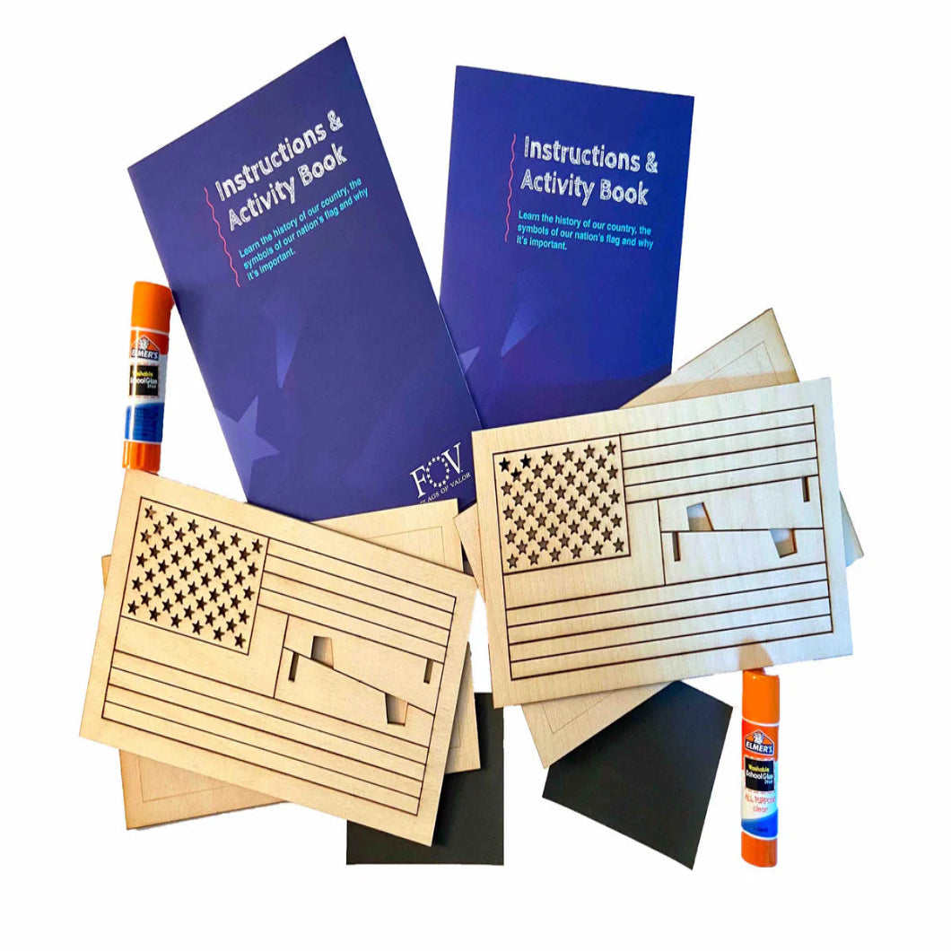 Kid's Build Your Own Wooden Flag Set