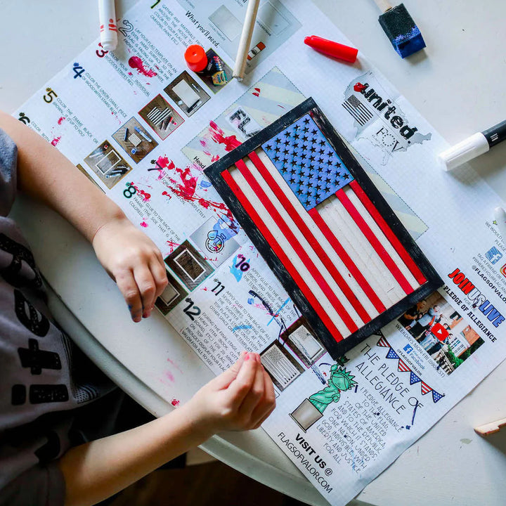 Kid's Build Your Own Wooden Flag Set