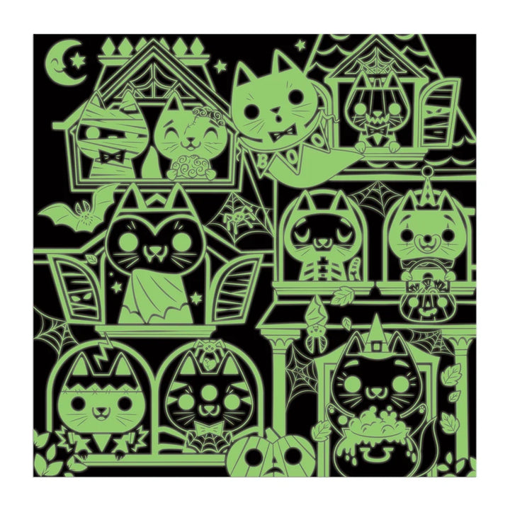 Glow in the Dark Haunted House Cats Puzzle