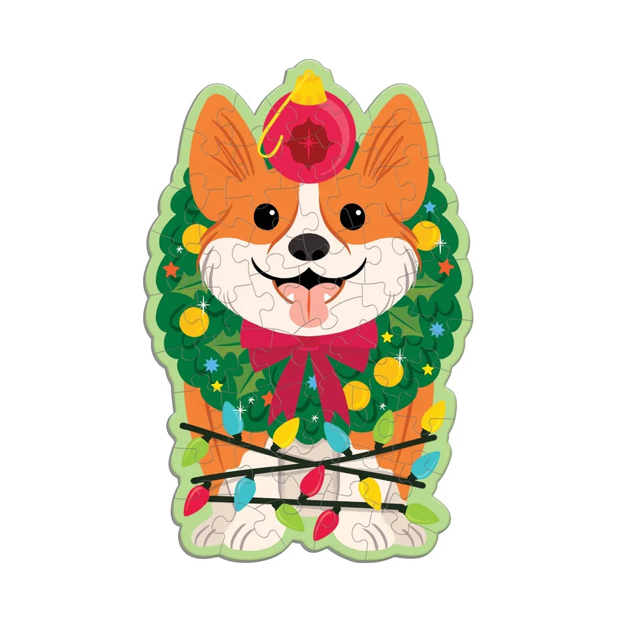 Scratch and Sniff Christmas Corgi Puzzle