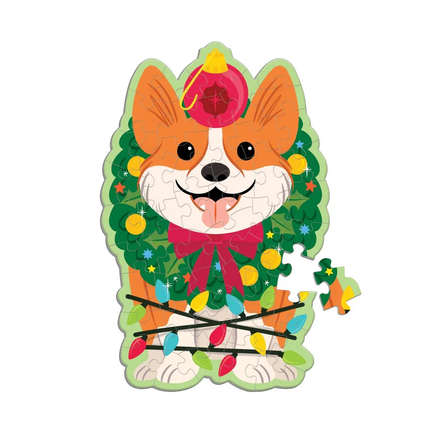 Scratch and Sniff Christmas Corgi Puzzle