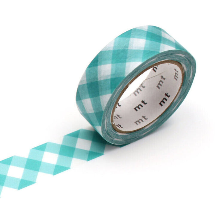 Thick Checkered Green Washi Tape