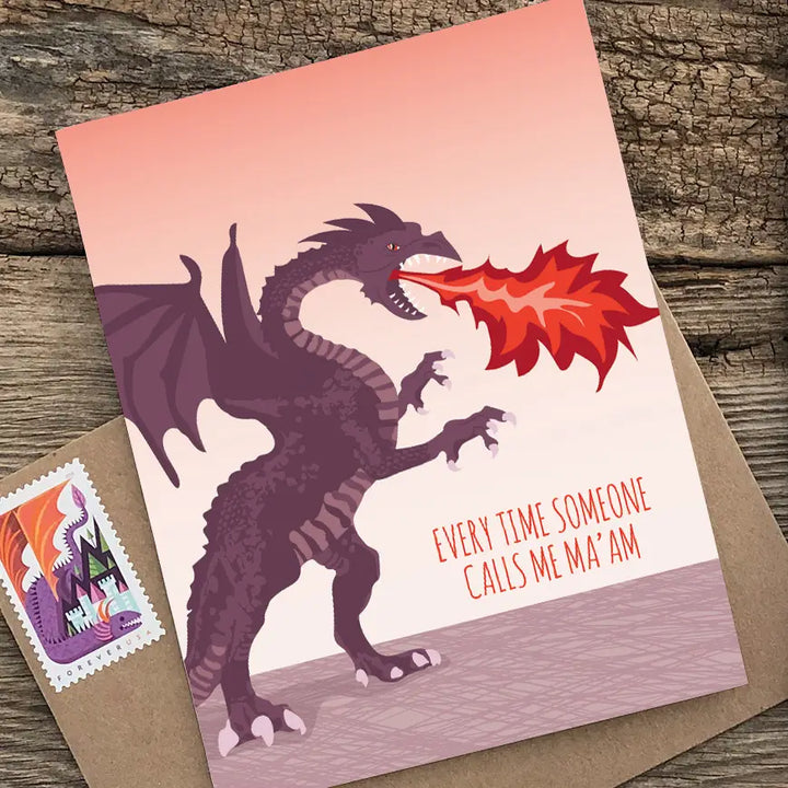 Ma'am Dragon Birthday Card