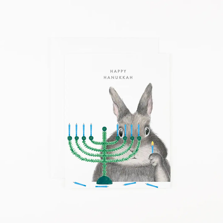 Menorah Bunny Card