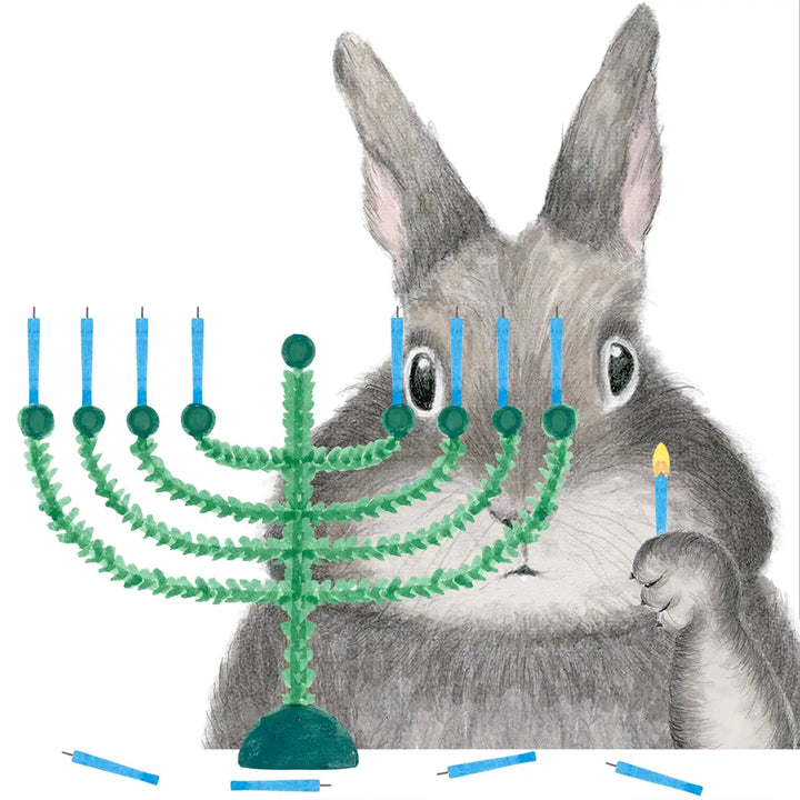 Menorah Bunny Card