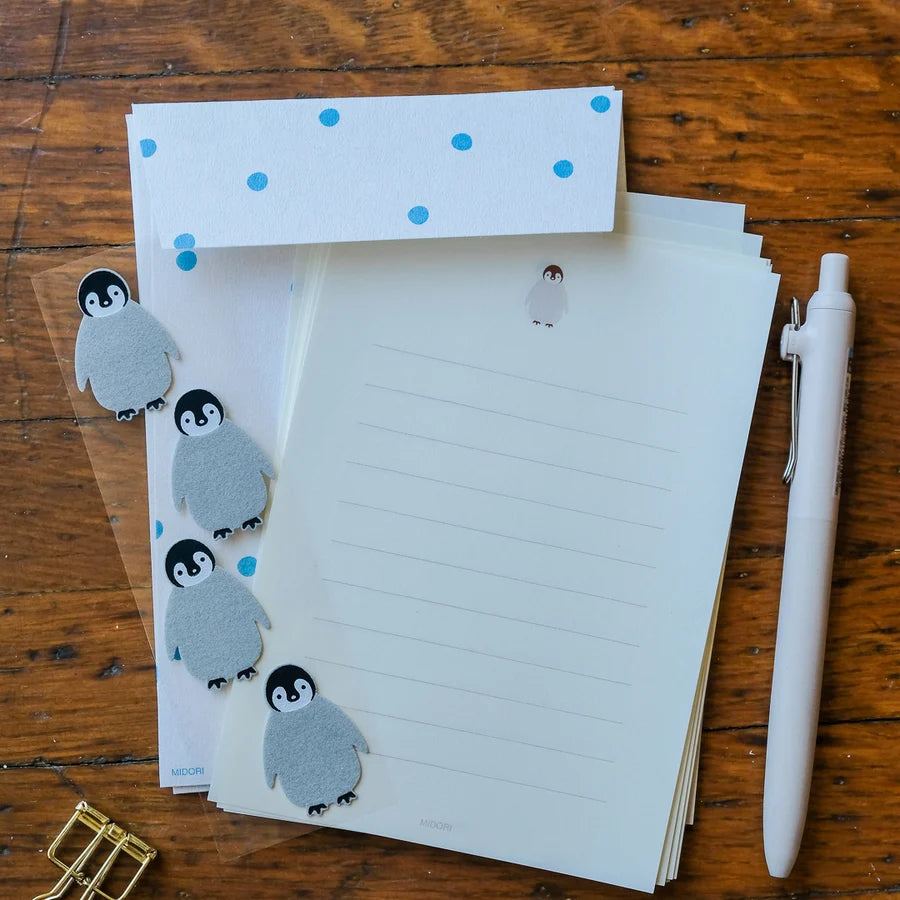 Letter Set with Stickers - Penguin