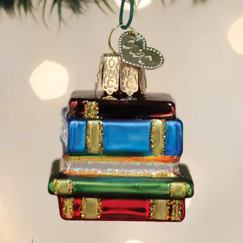 Mini Stack of Books Ornament