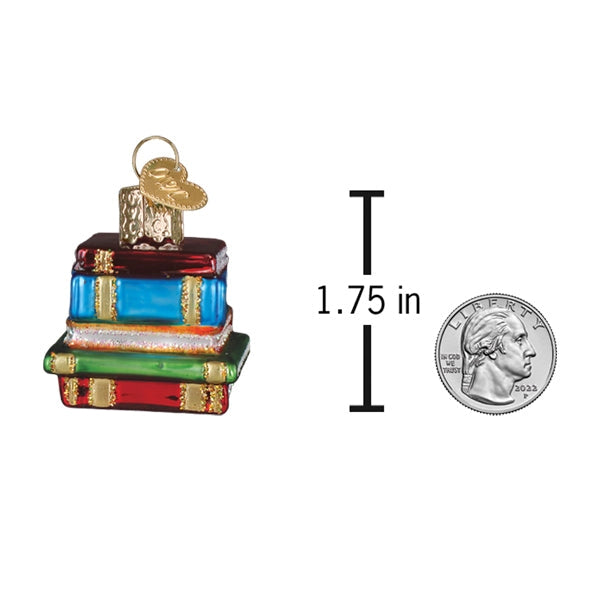 Mini Stack of Books Ornament