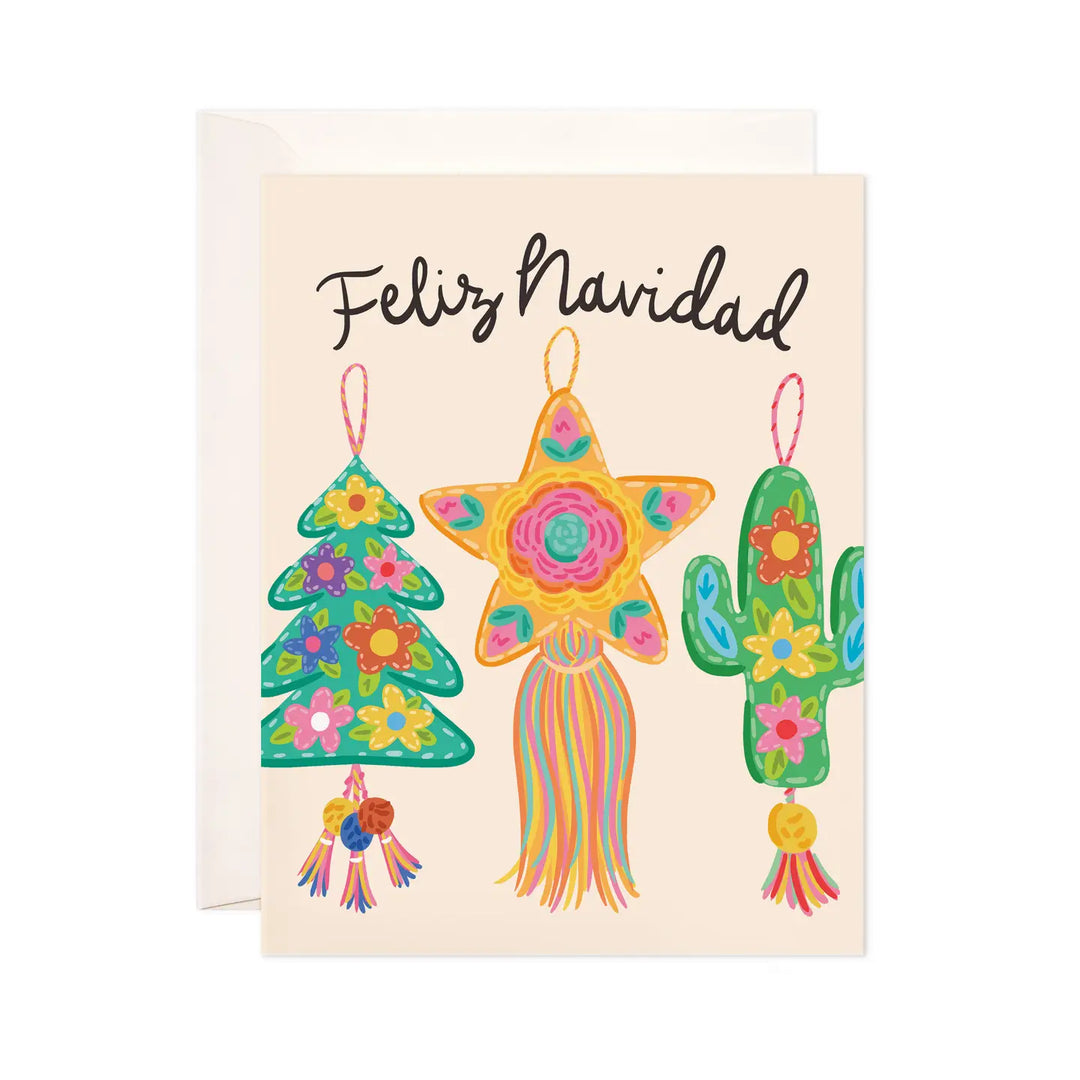 Feliz Navidad Ornaments Card - Spanish Christmas Card