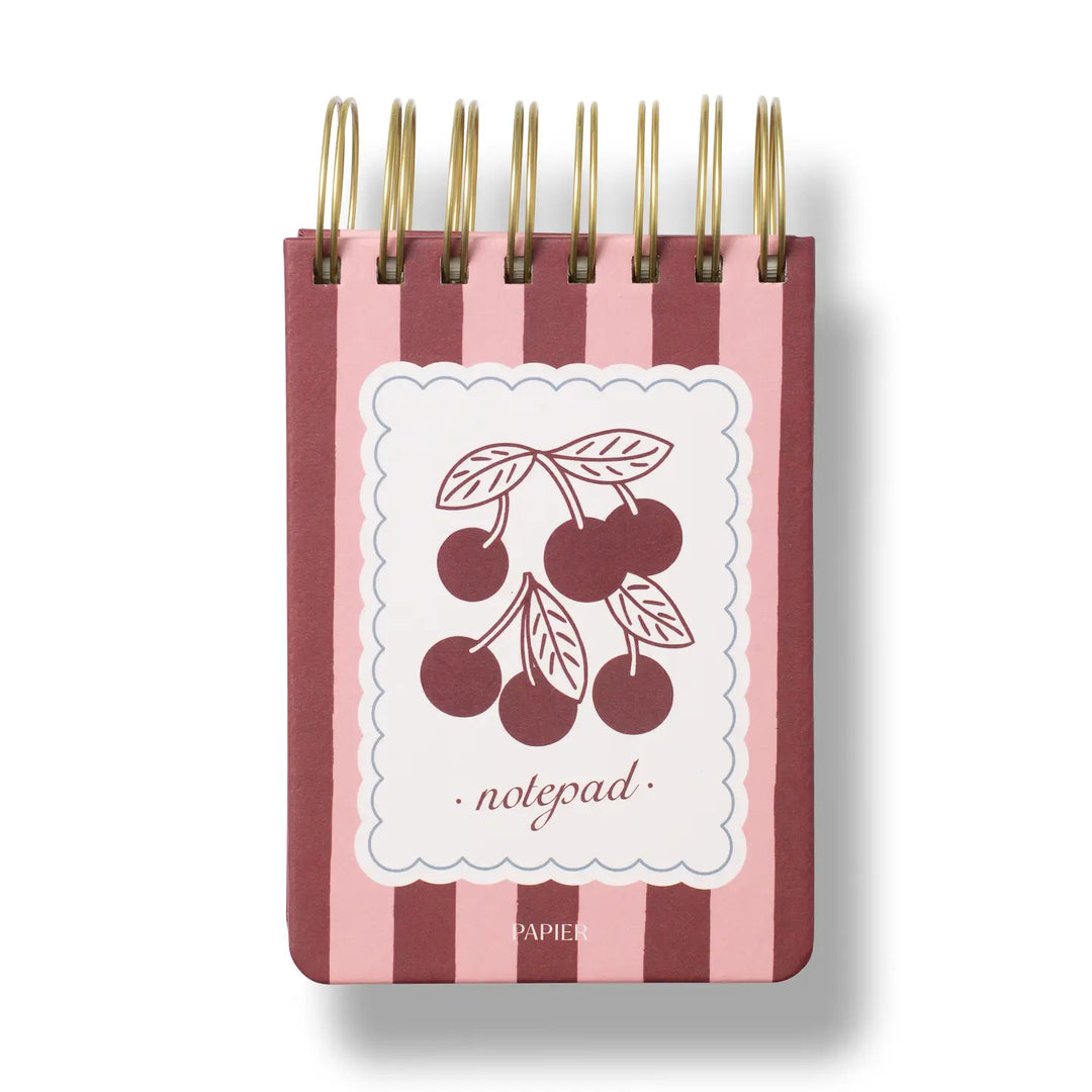 Chunky A6 Hardcover Spiral Notepad - Very Cherry