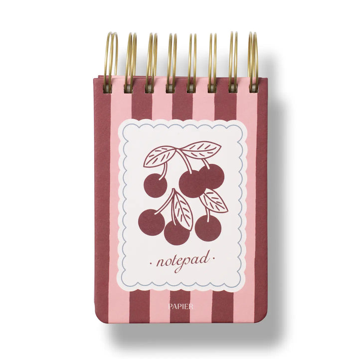 Chunky A6 Hardcover Spiral Notepad - Very Cherry