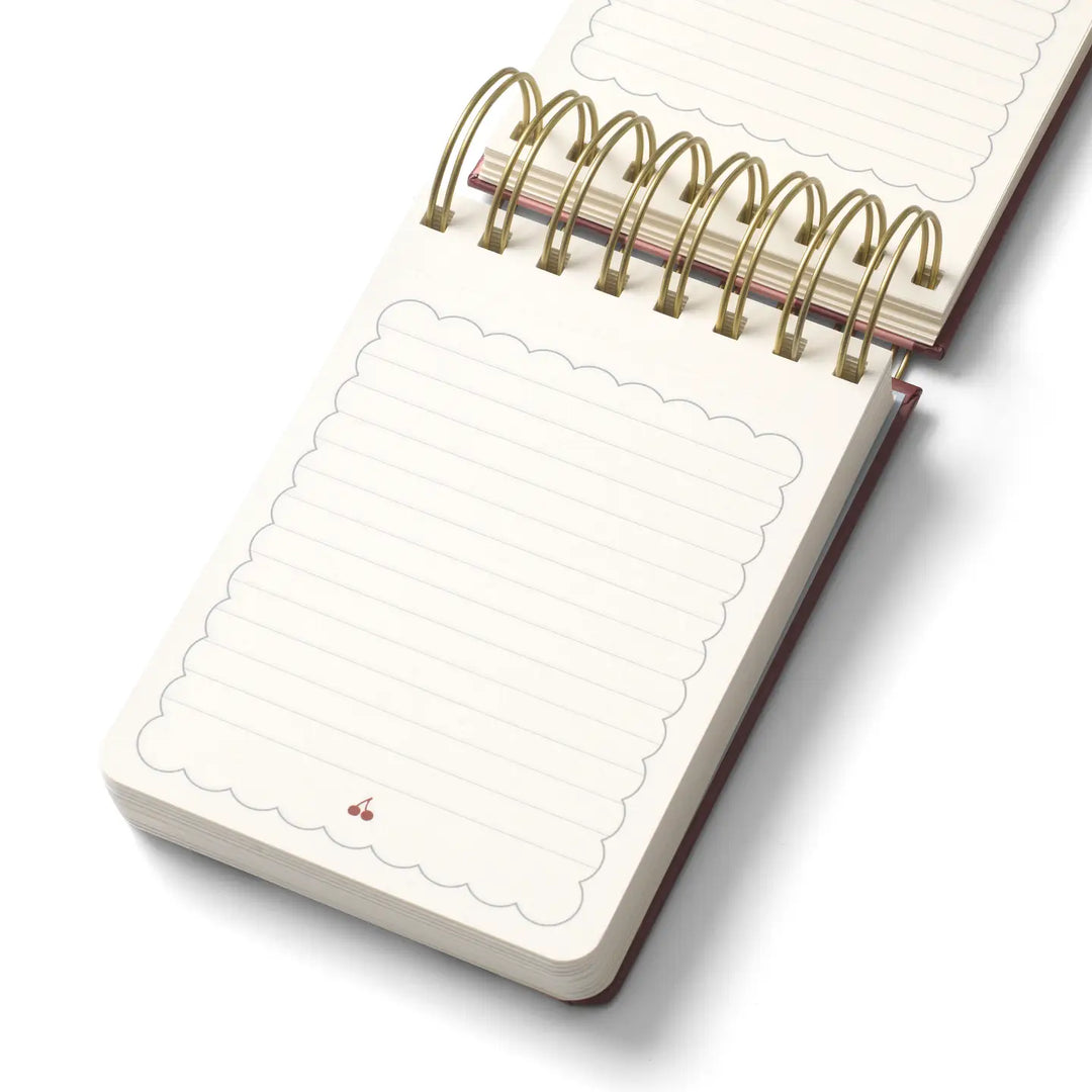 Chunky A6 Hardcover Spiral Notepad - Very Cherry