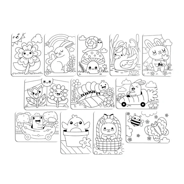 Undercover Art Hidden Pattern Coloring Activity Art Cards - Garden Pals