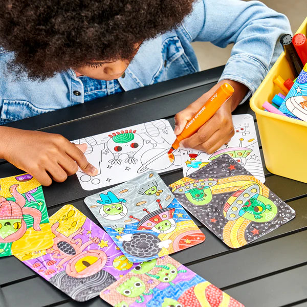 Undercover Art Hidden Pattern Coloring Activity Art Cards - Garden Pals