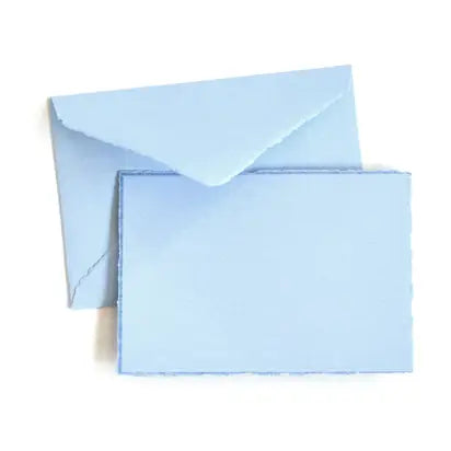 Original Crown Mill Classic Laid Deckle Edge Small Note Card Gold Box