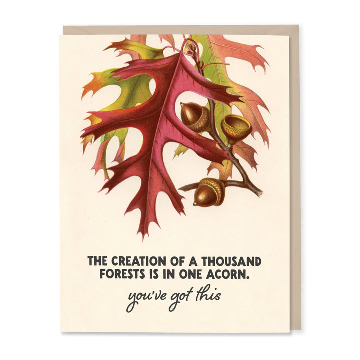 One Acorn Encouragement Card