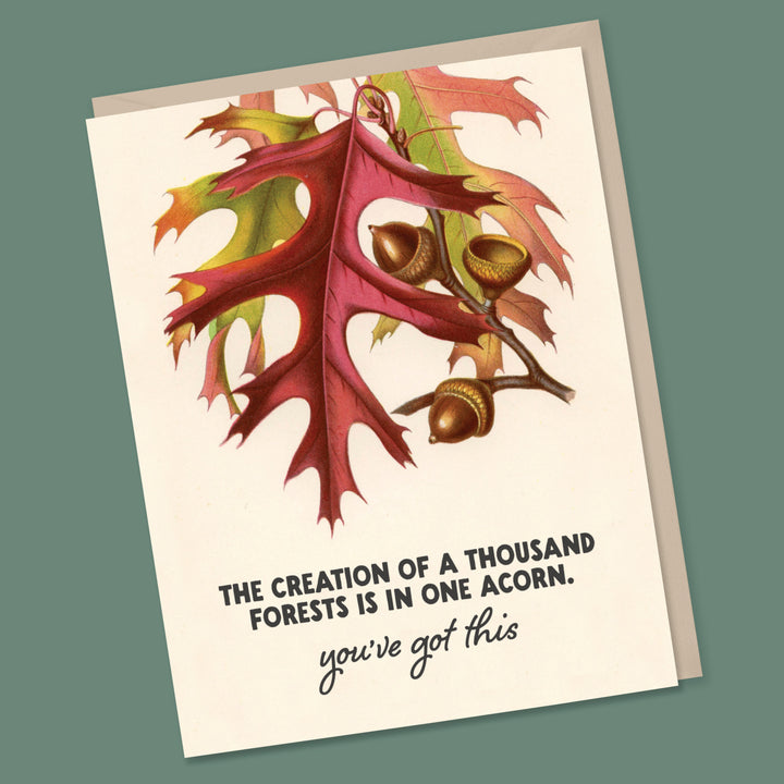 One Acorn Encouragement Card