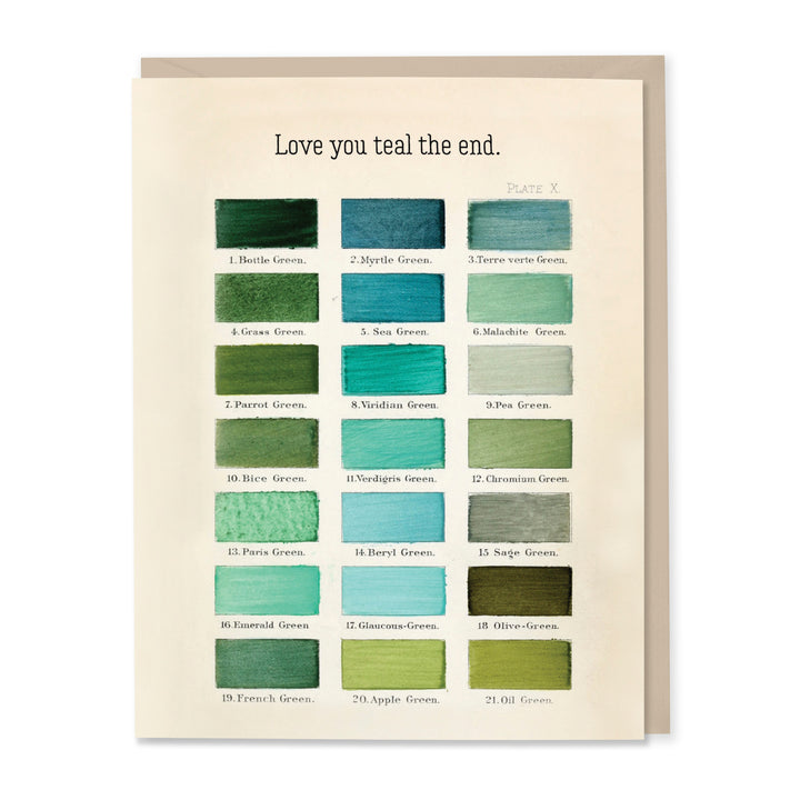 Love you Teal the End Love Card