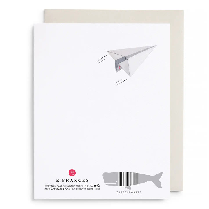 Paper Airplane I Wish You Weren't So Far Away Card