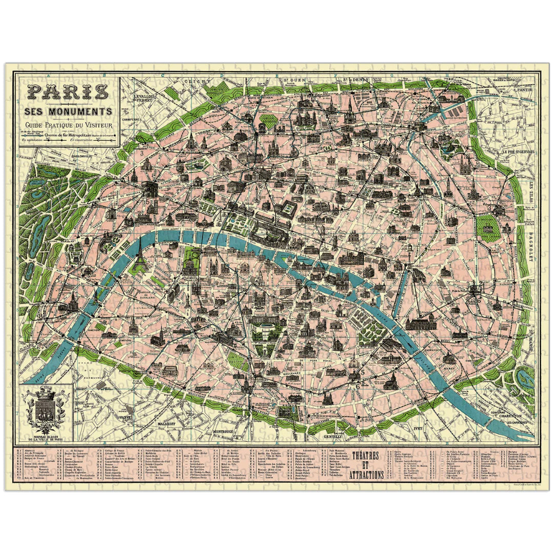 Paris Map 1,000 Piece Puzzle