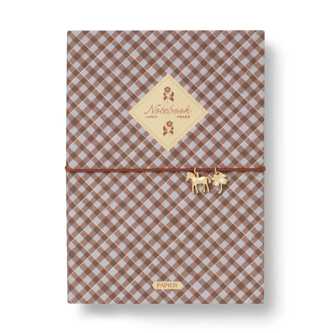 Softcover Fabric Notebook - Petals & Plaid