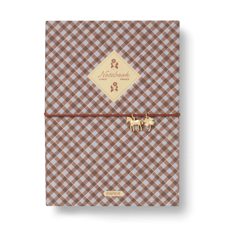 Softcover Fabric Notebook - Petals & Plaid